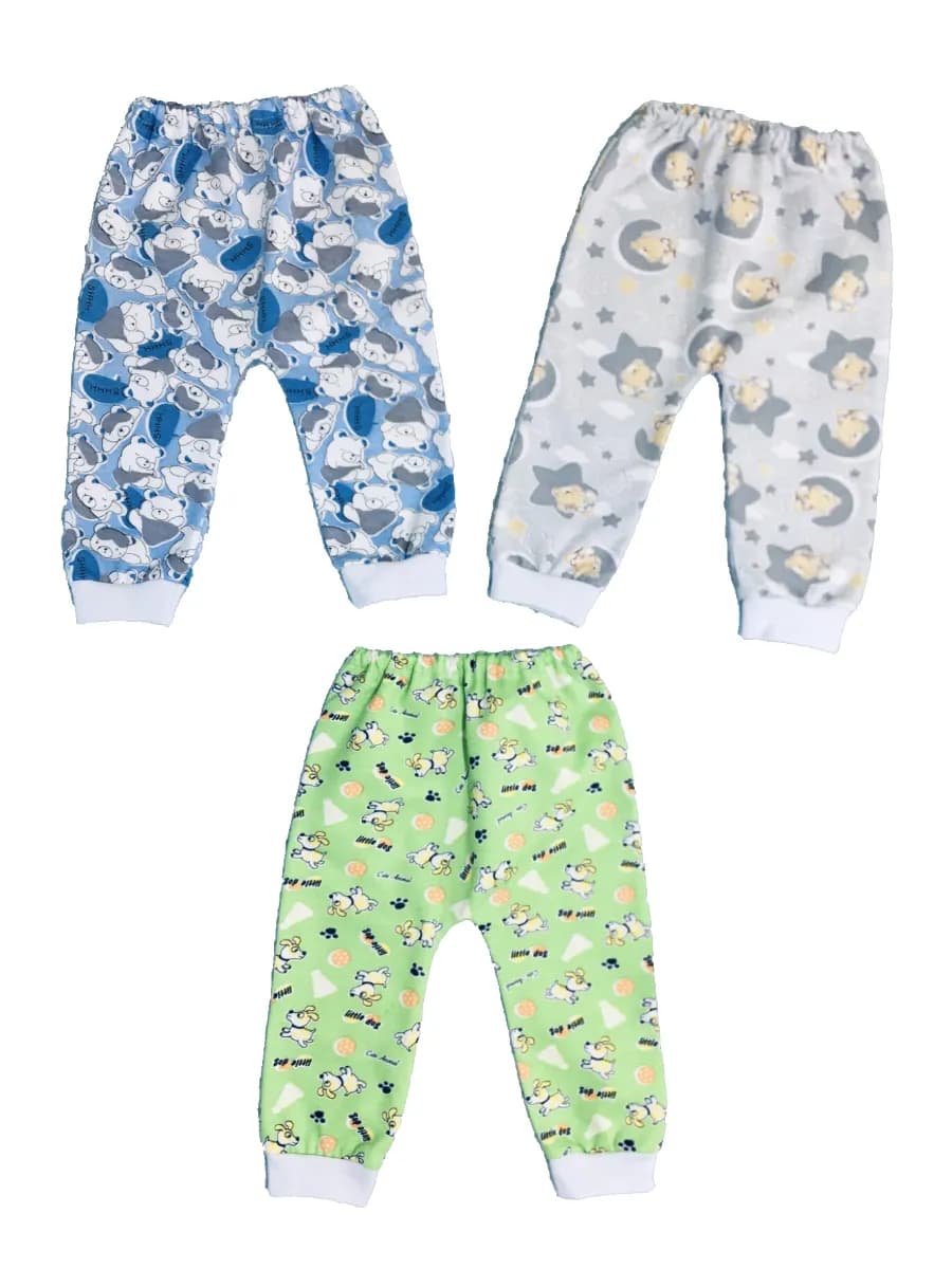 Штанишки для новорожденных из футера набор 3 штуки