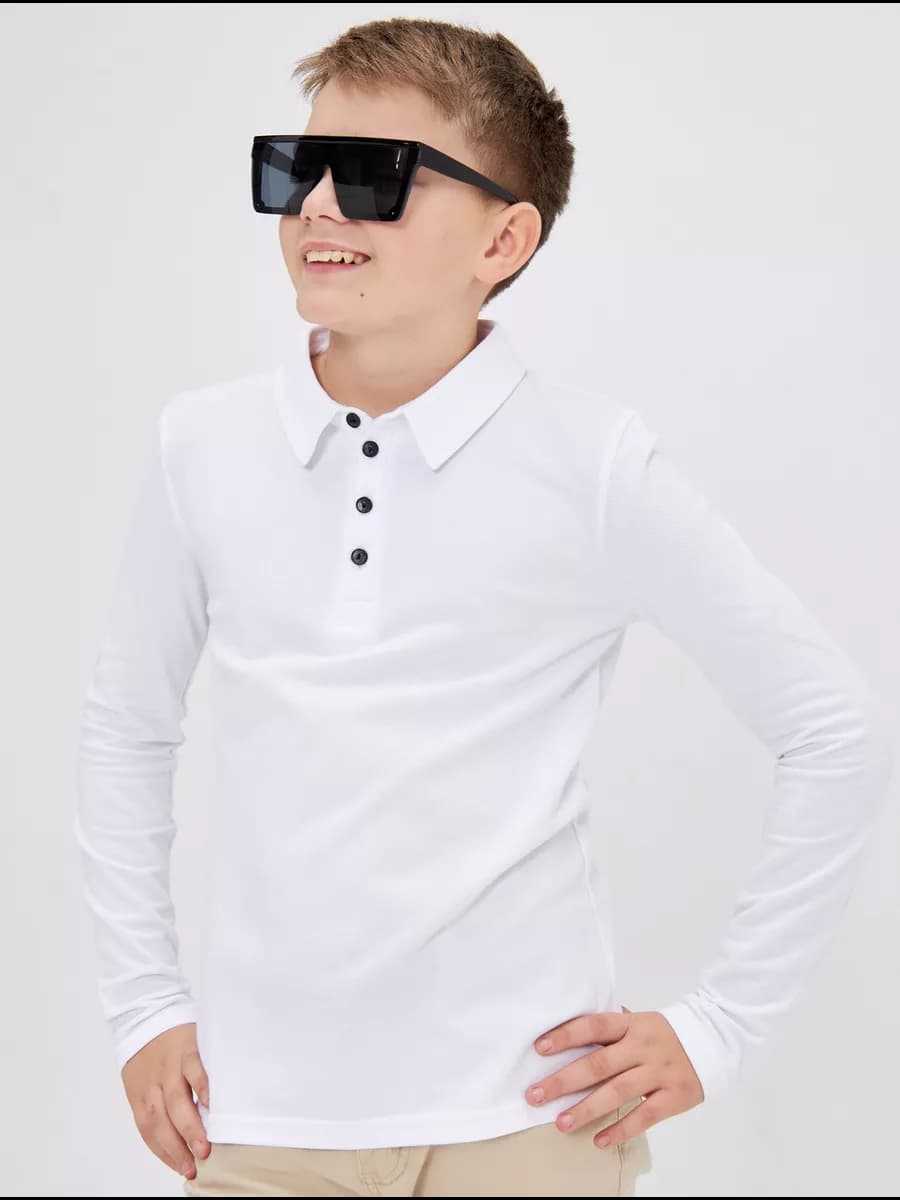 Лонгслив школьный поло