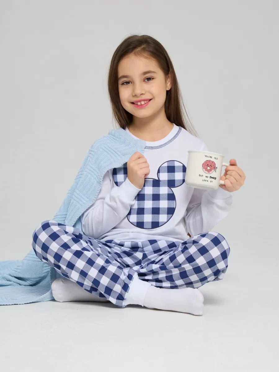 Пижама детская для девочки со штанами домашний комплект