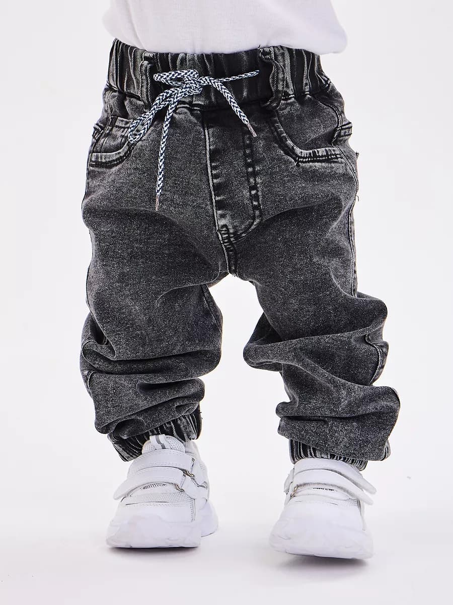 Джинсы для малышей джоггеры на резинке