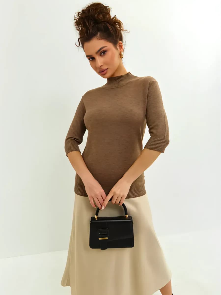 Джемпер Водолазка с коротким рукавом