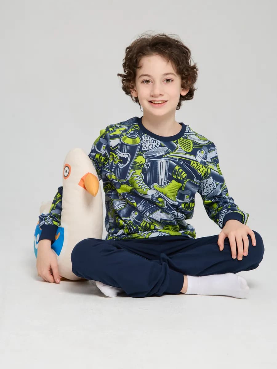 Пижама детская для мальчика, костюм домашний