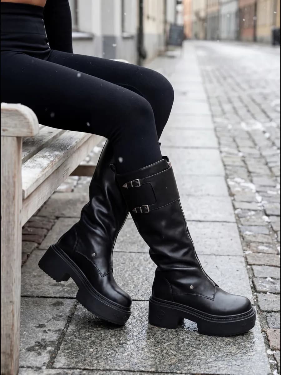 Сапоги зимние на платформе