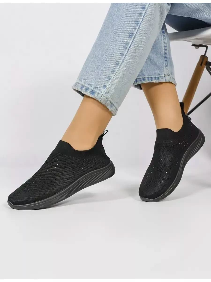 Кроссовки женские Слипоны Тряпочные кроссовки для спорта