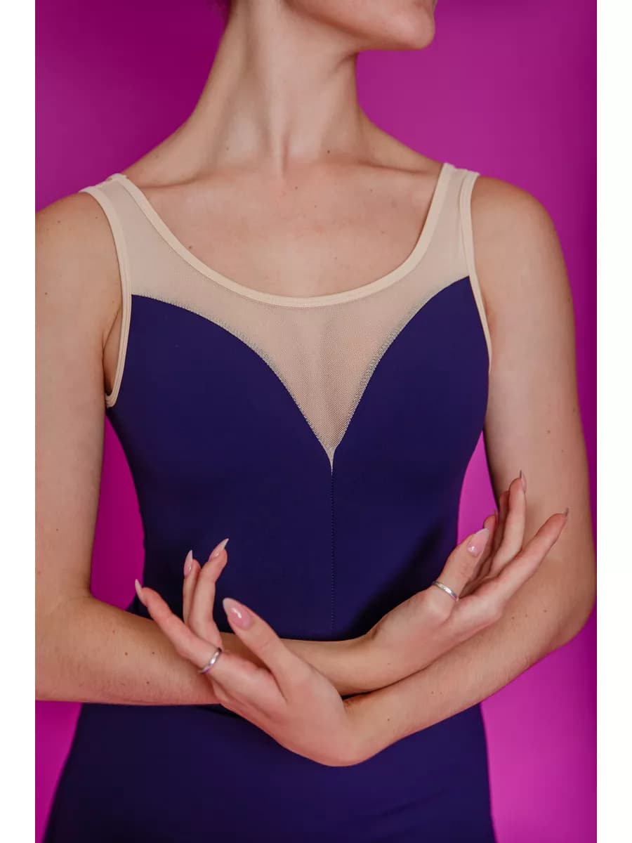 Купальник гимнастический без рукавов для взрослых