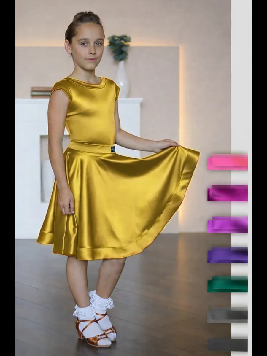 Рейтинговое платье для бальных танцев из сатин-вельвета