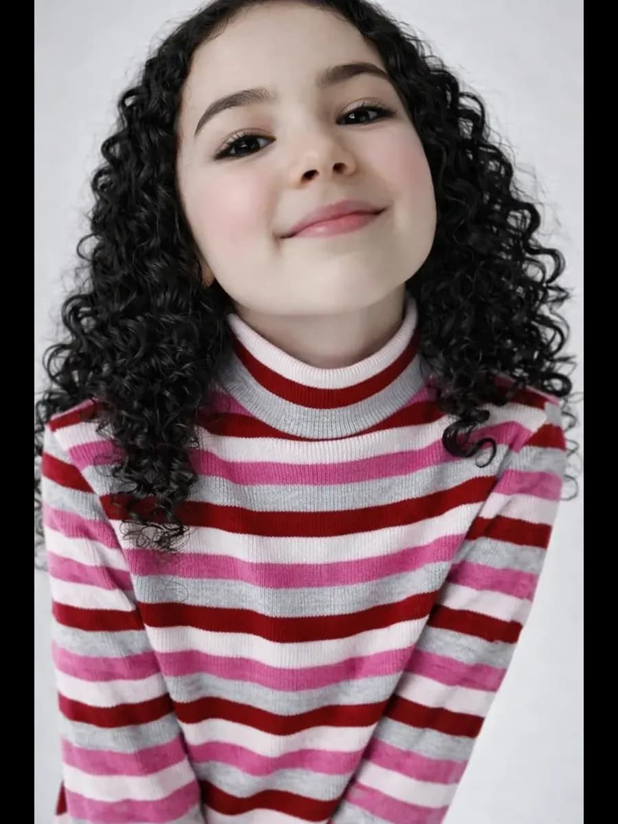 Теплая водолазка в полоску с начесом в садик