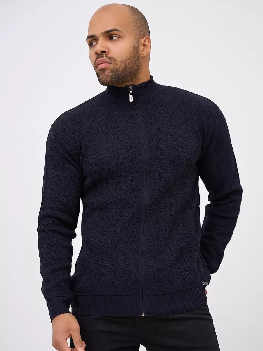 Кофта на молнии теплая шерстяная без карманов