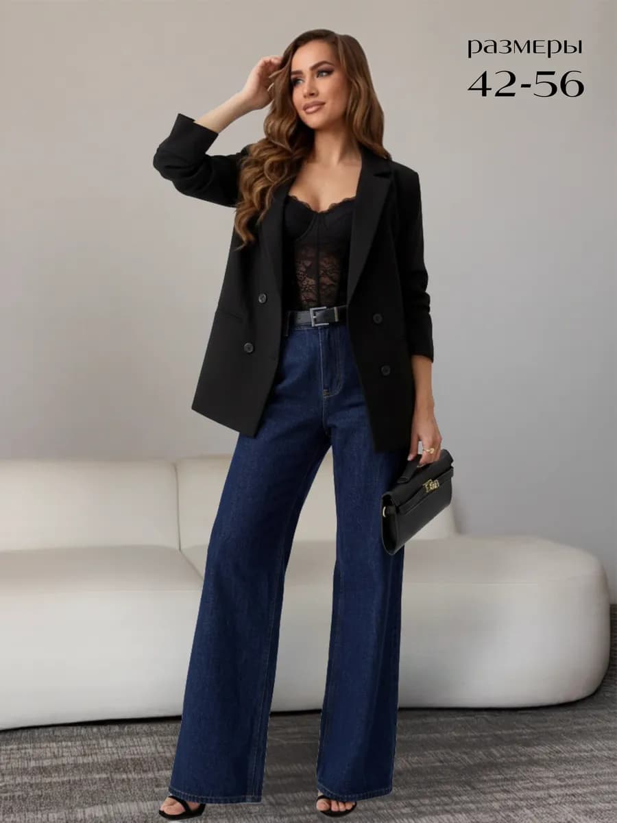 Пиджак удлиненный приталенный оверсайз