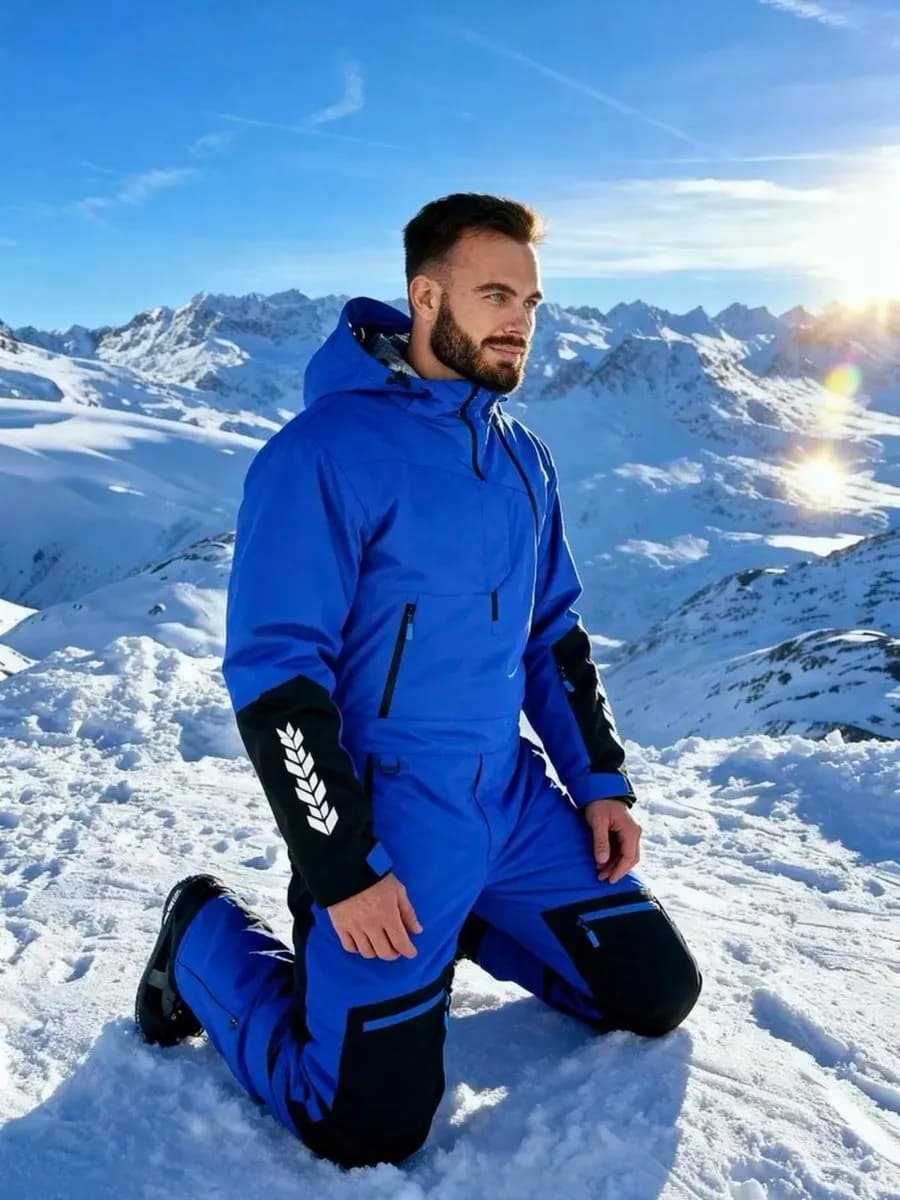 Горнолыжный зимний комбинезон