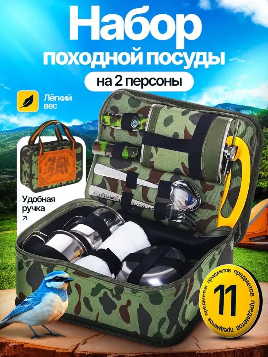 Набор посуда походный