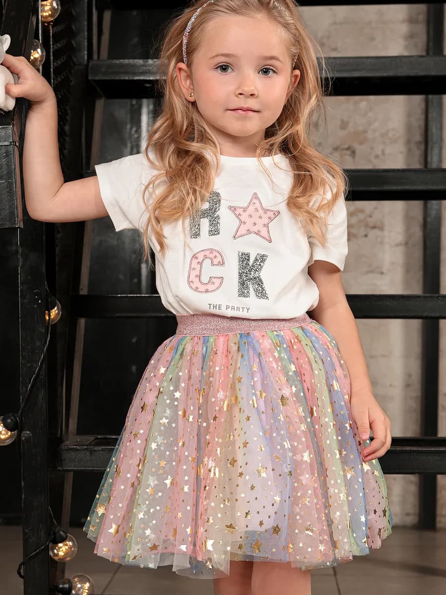 Юбка пачка нарядная с блестками на Новый год