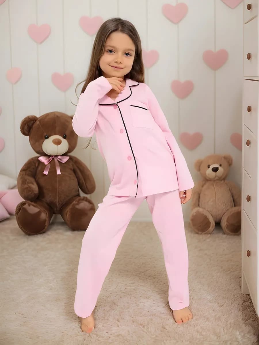 Пижама для девочки со штанами и рубашкой