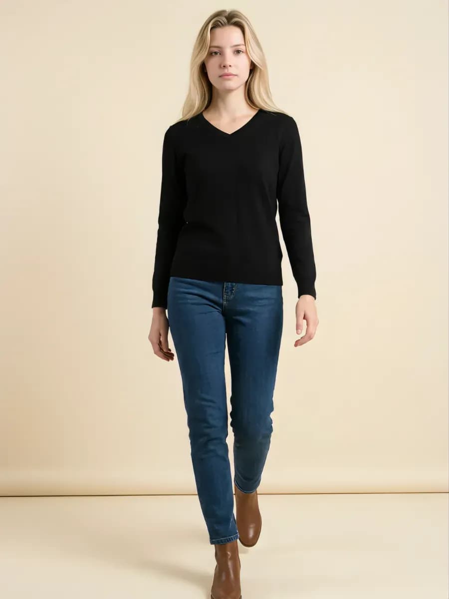 Пуловер с длинным рукавом