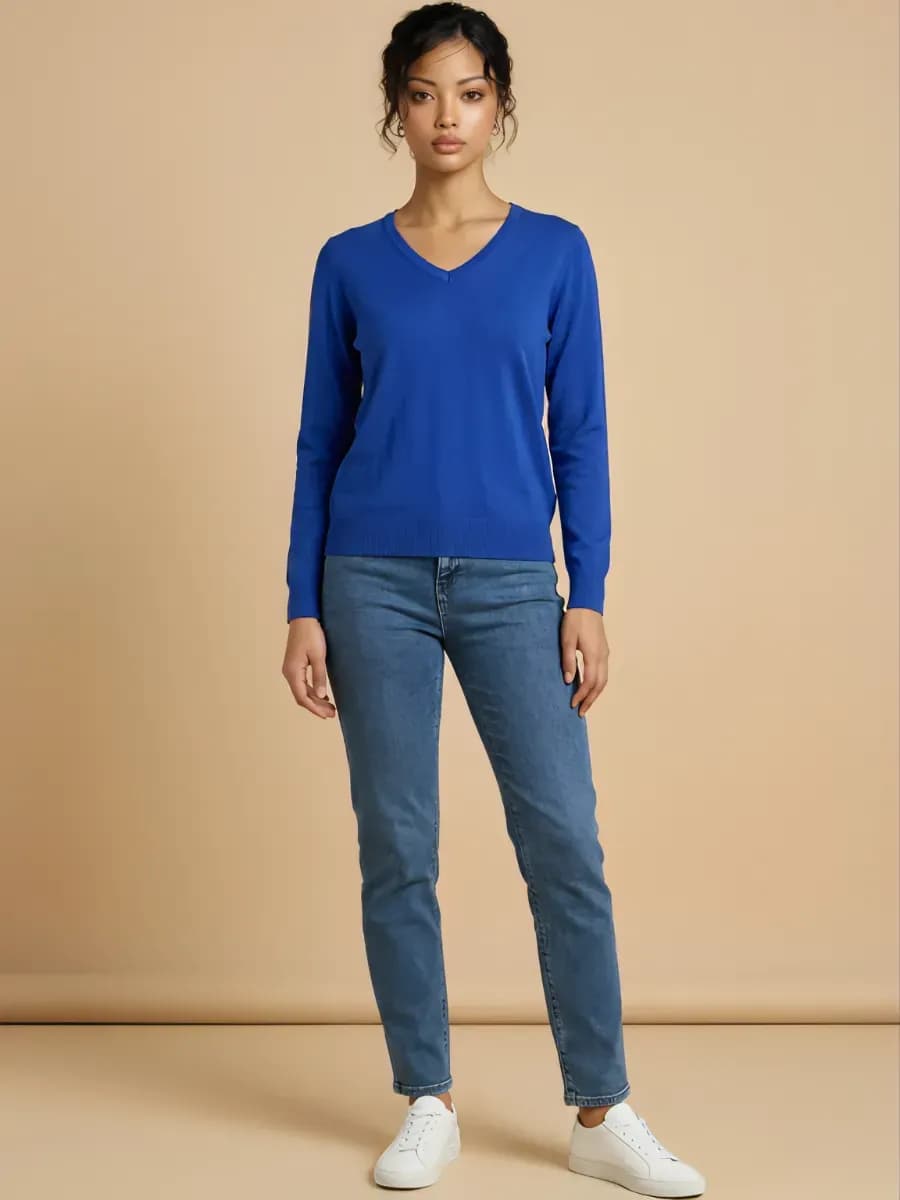 Пуловер с длинным рукавом