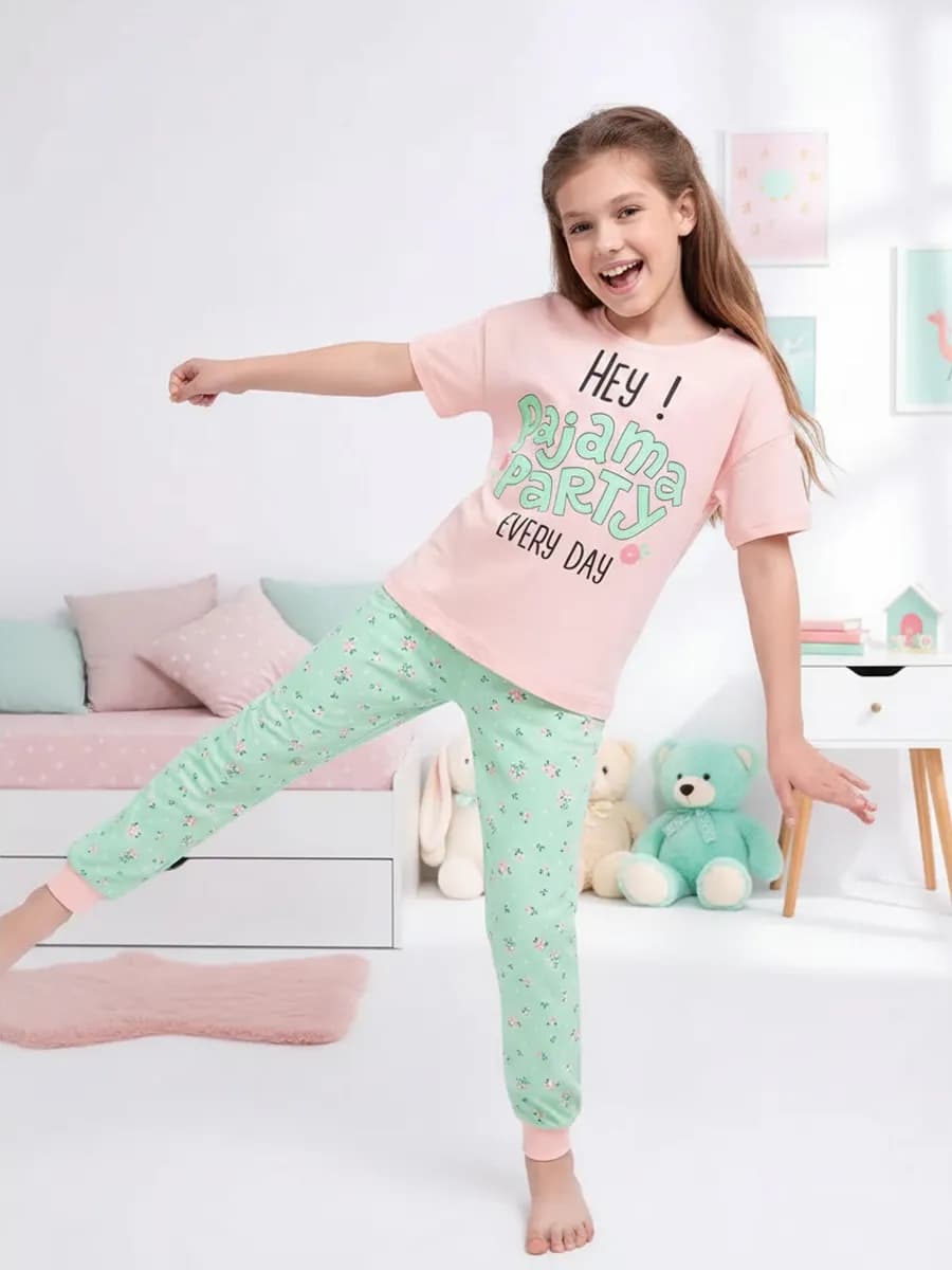 Пижама детская с брюками домашний комплект