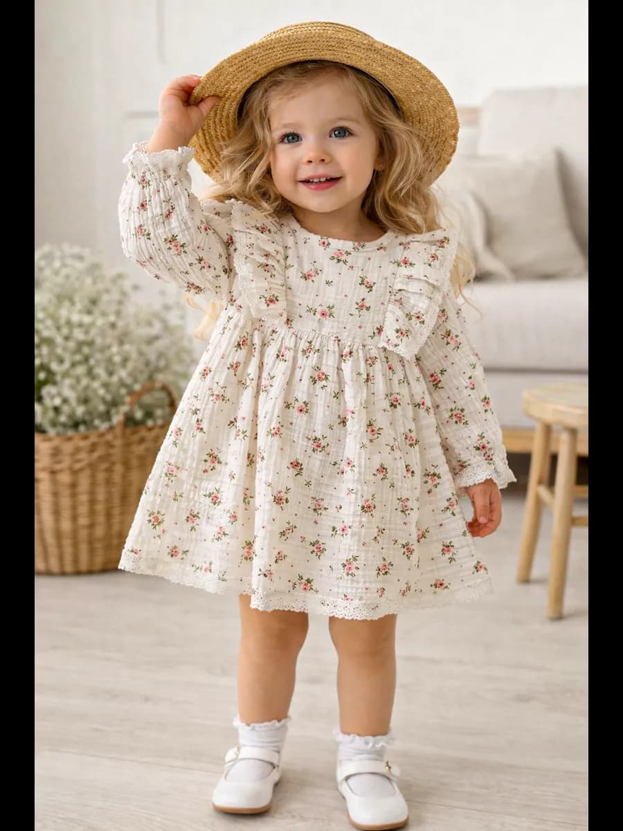 Платье из муслина для малышей