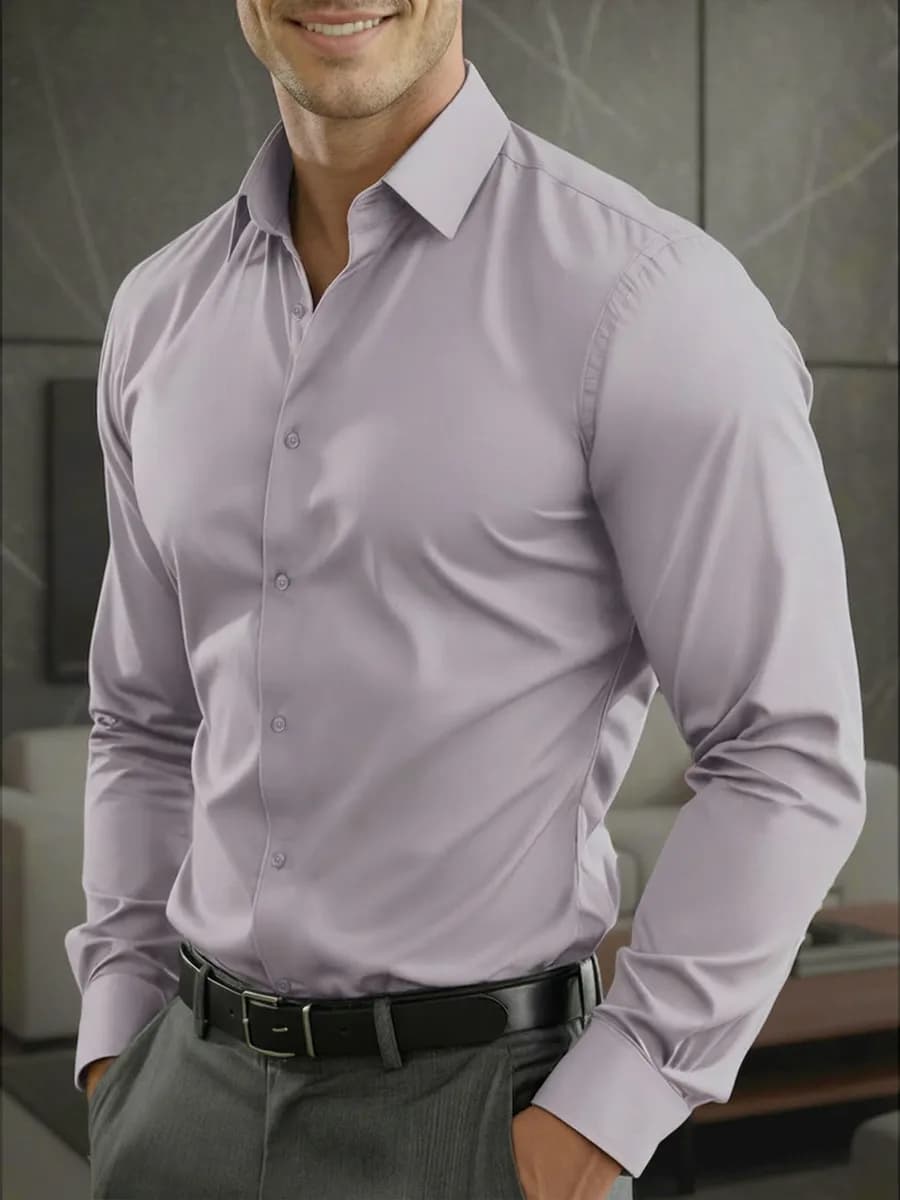 Рубашка классическая приталенная с длинным рукавом