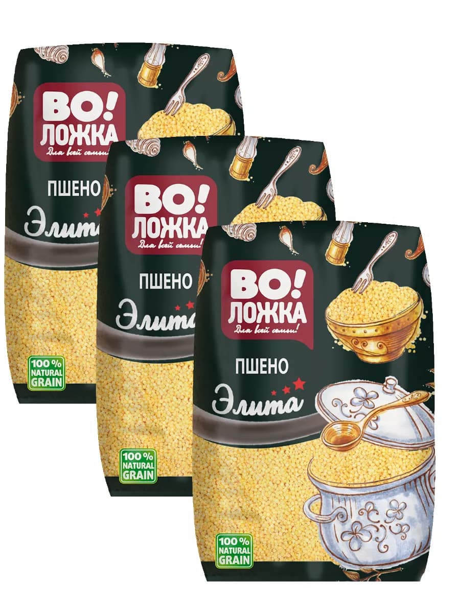 Пшено Элита высшего сорта 3шт по 800г