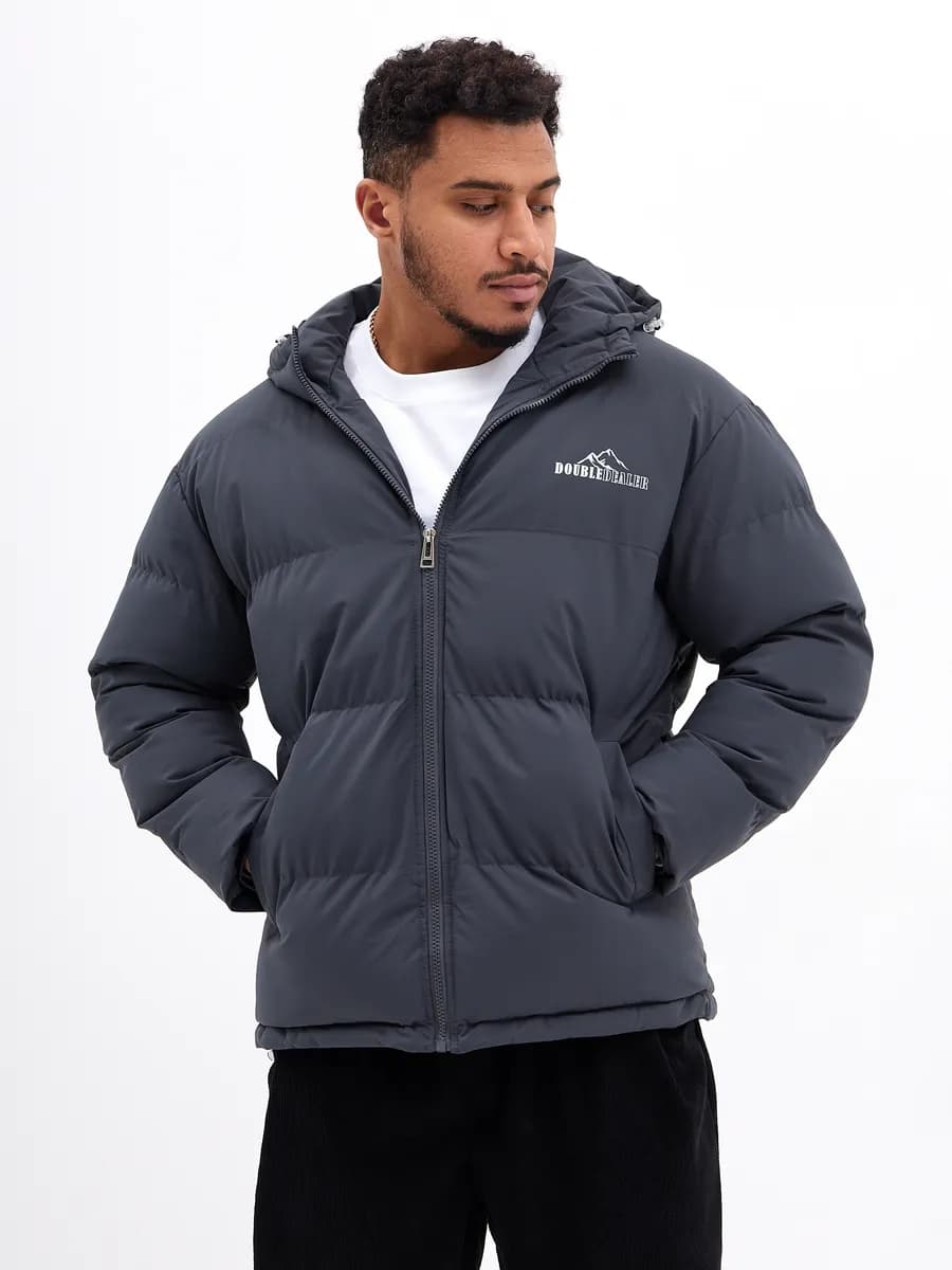 Куртка зимняя оверсайз y2k с капюшоном