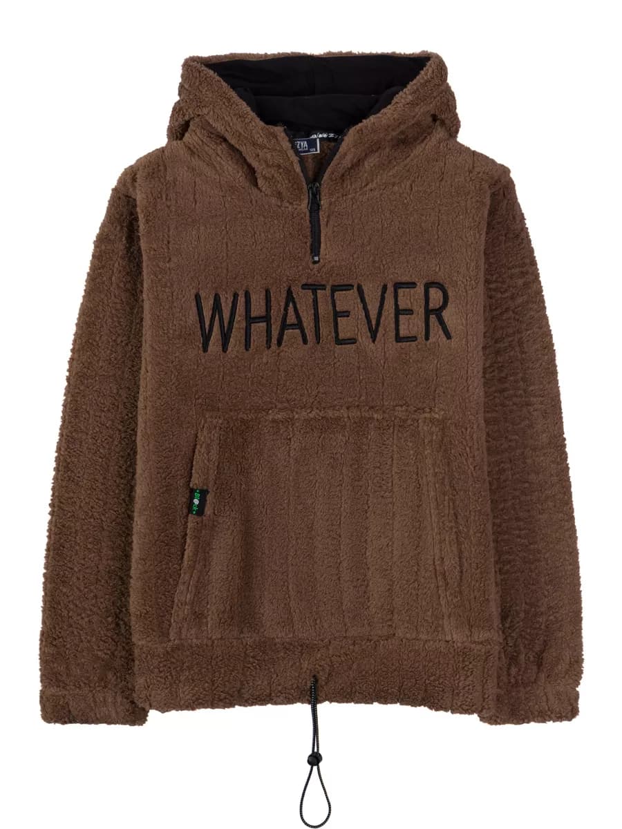 Толстовка с капюшоном и карманом флисовая