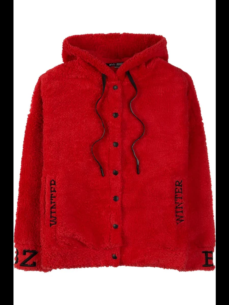 Толстовка плюшевая тедди с капюшоном флисовая