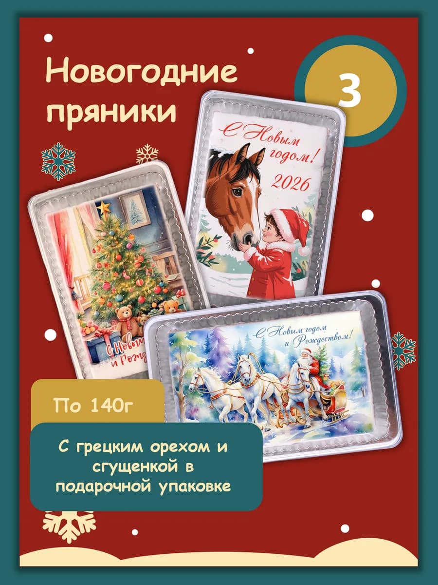 Новогодний пряник в пластике