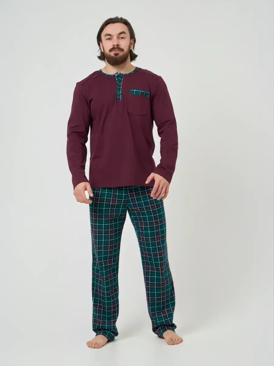 Пижама с брюками трикотажная