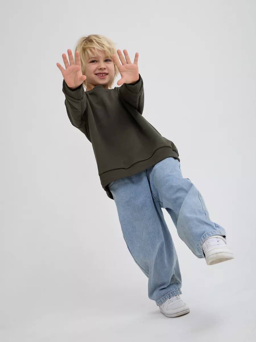 Свитшот оверсайз в школу для девочки и мальчика толстовка