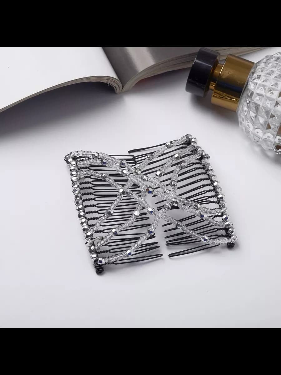 Зажим для волос Хрустальная сетка 9 см