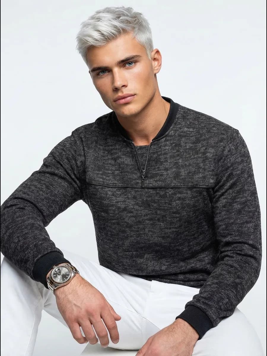 Свитер джемпер кофта пуловер с молнией лонгслив тонкий