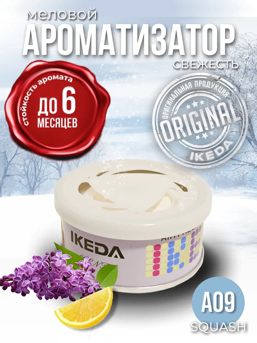 Ароматизатор в машину, дом меловой стойкий Свежесть A09