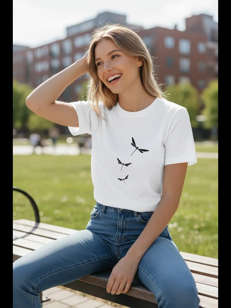 Футболка с принтом хлопок больших размеров