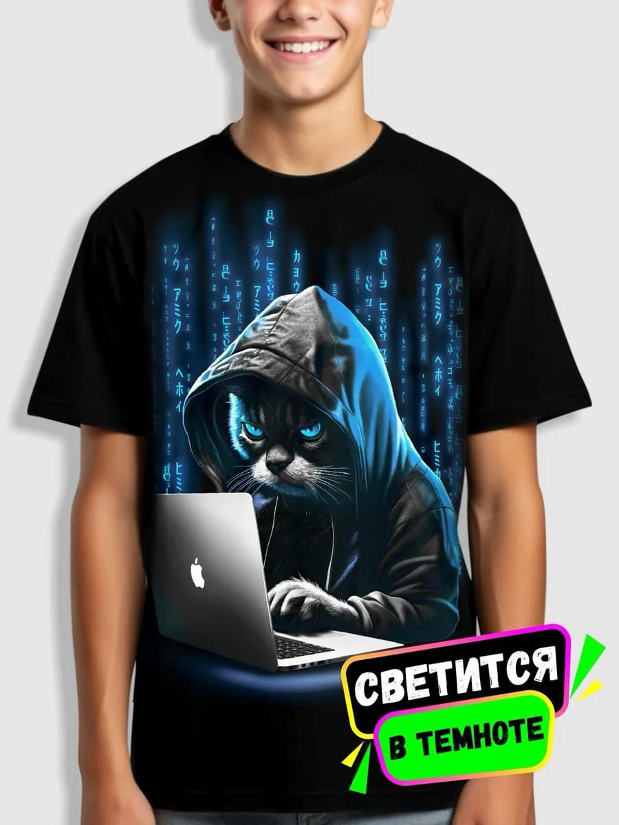 Футболка на подростка мальчика с ярким принтом