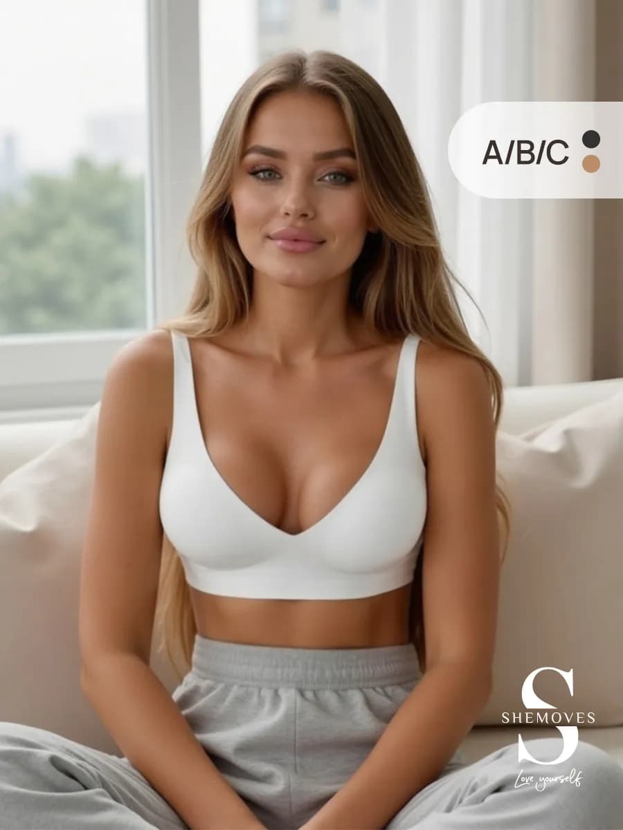 Бюстгальтер бесшовный без косточек белый
