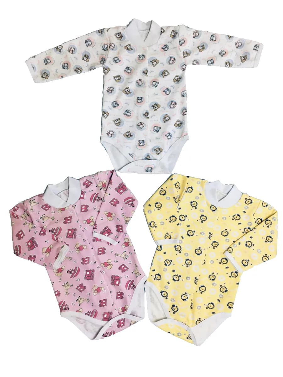 Боди для новорожденных теплое набор 3 штуки