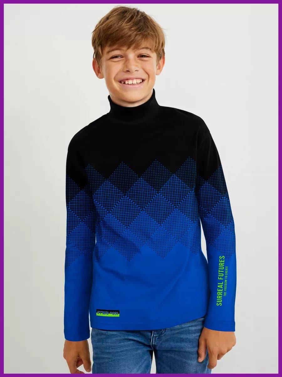 Водолазка для подростка с длинным рукавом