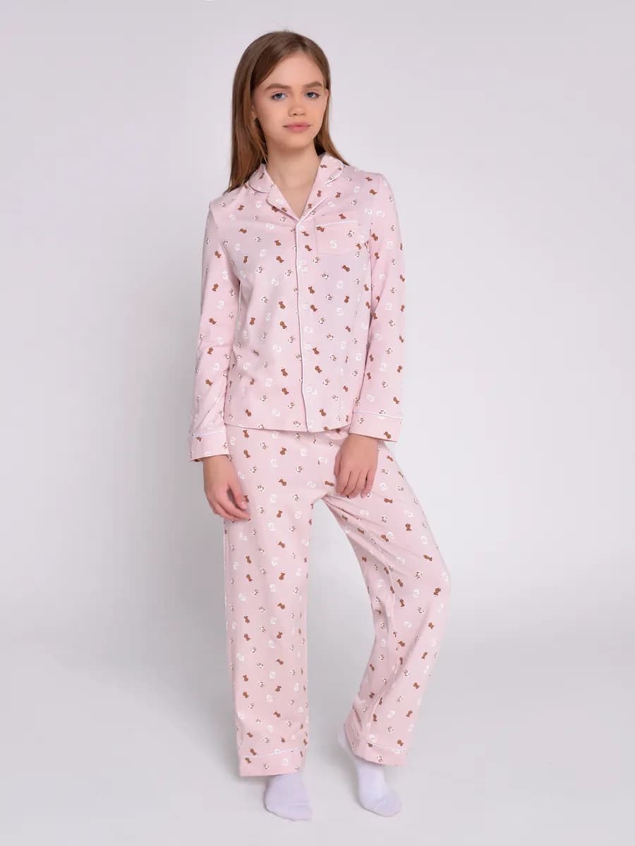 Пижама детская корги с рубашкой костюм домашний