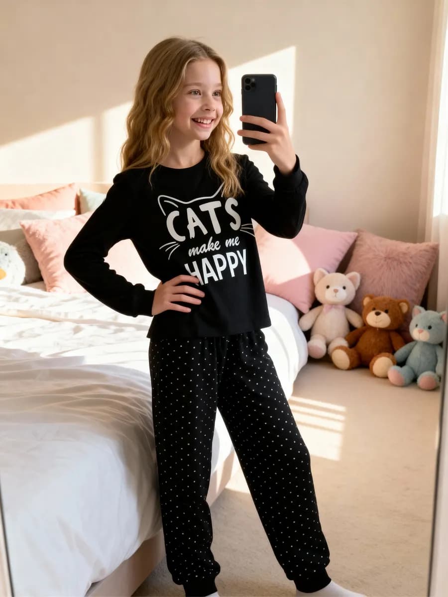 Пижама подростковая со штанами костюм домашний