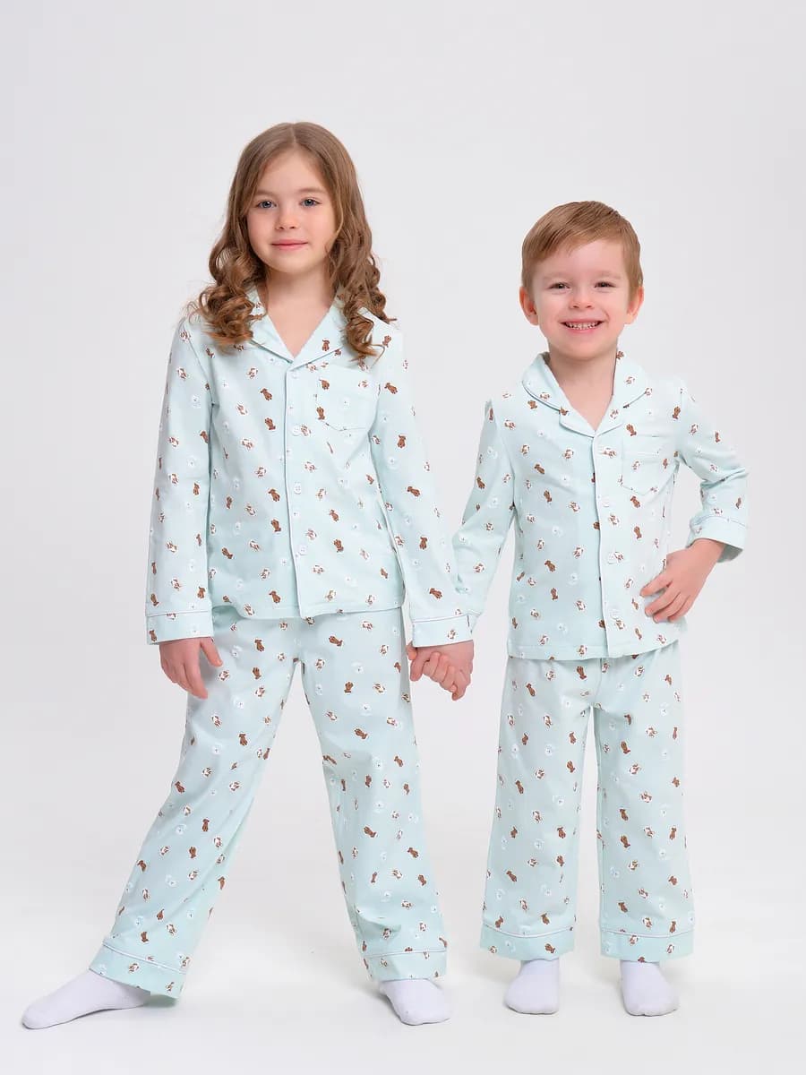 Пижама детская с рубашкой костюм домашний