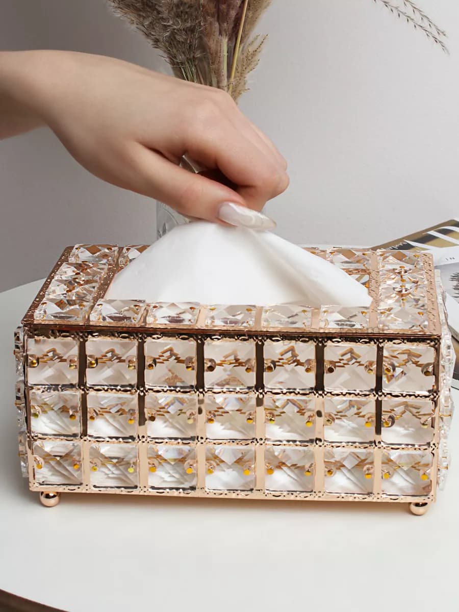 Салфетница на стол интерьерная золотая