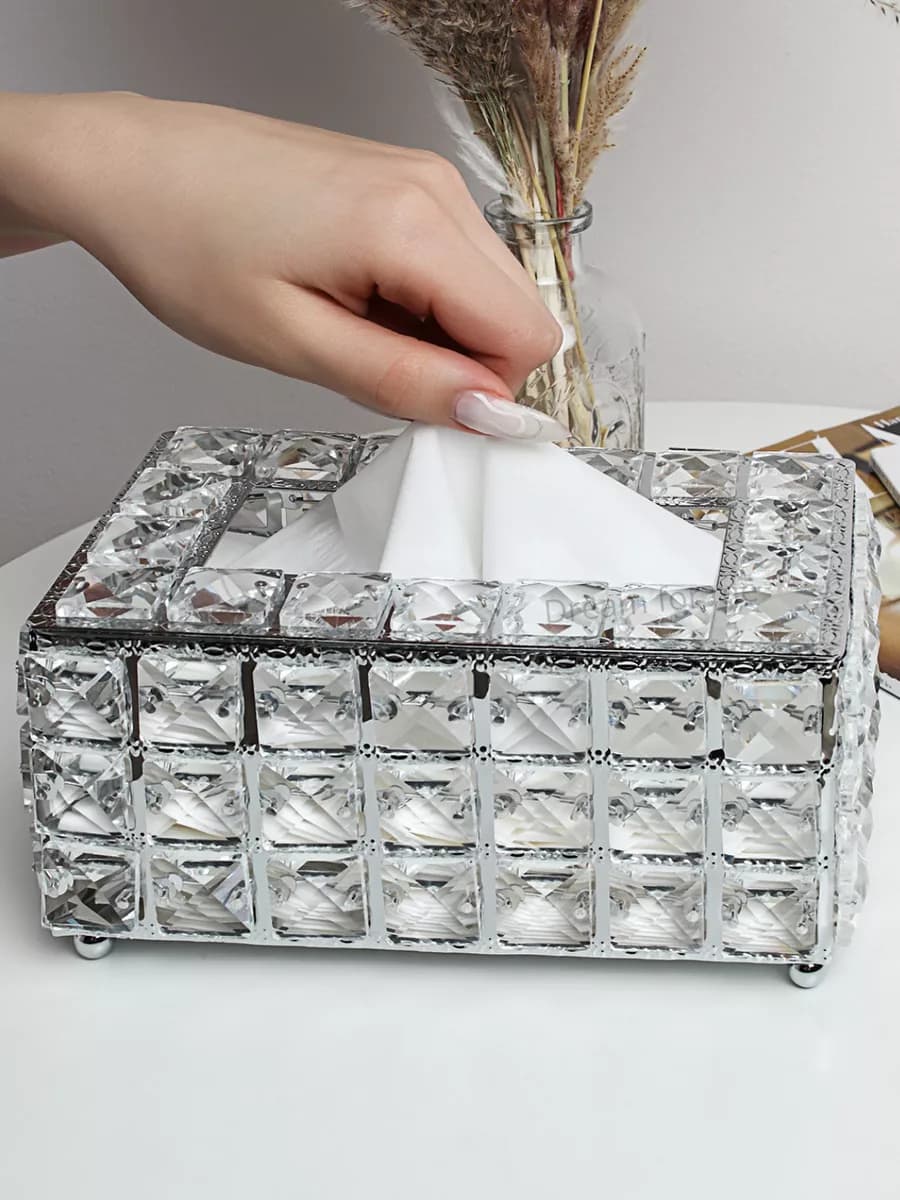 Салфетница на стол интерьерная серебряная