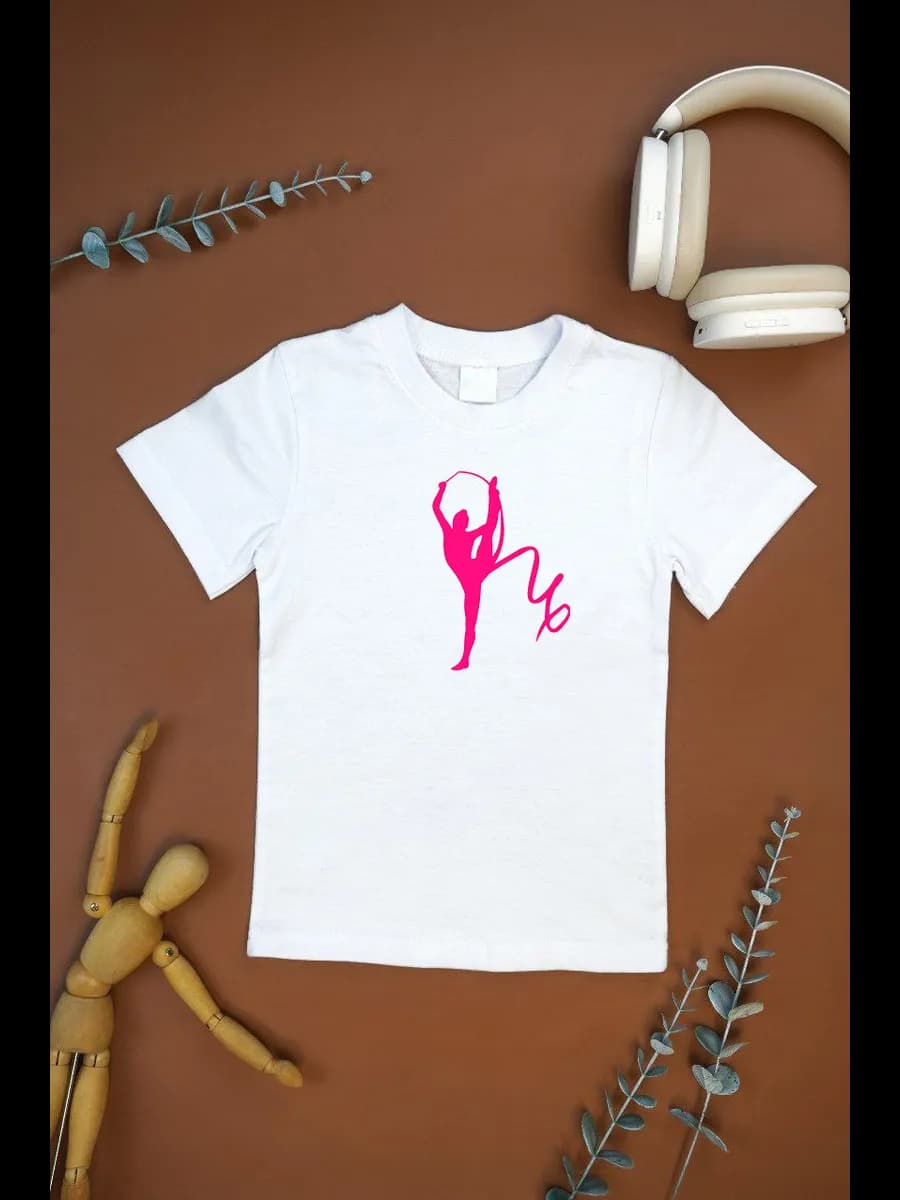Футболка детская с принтом Гимнастка