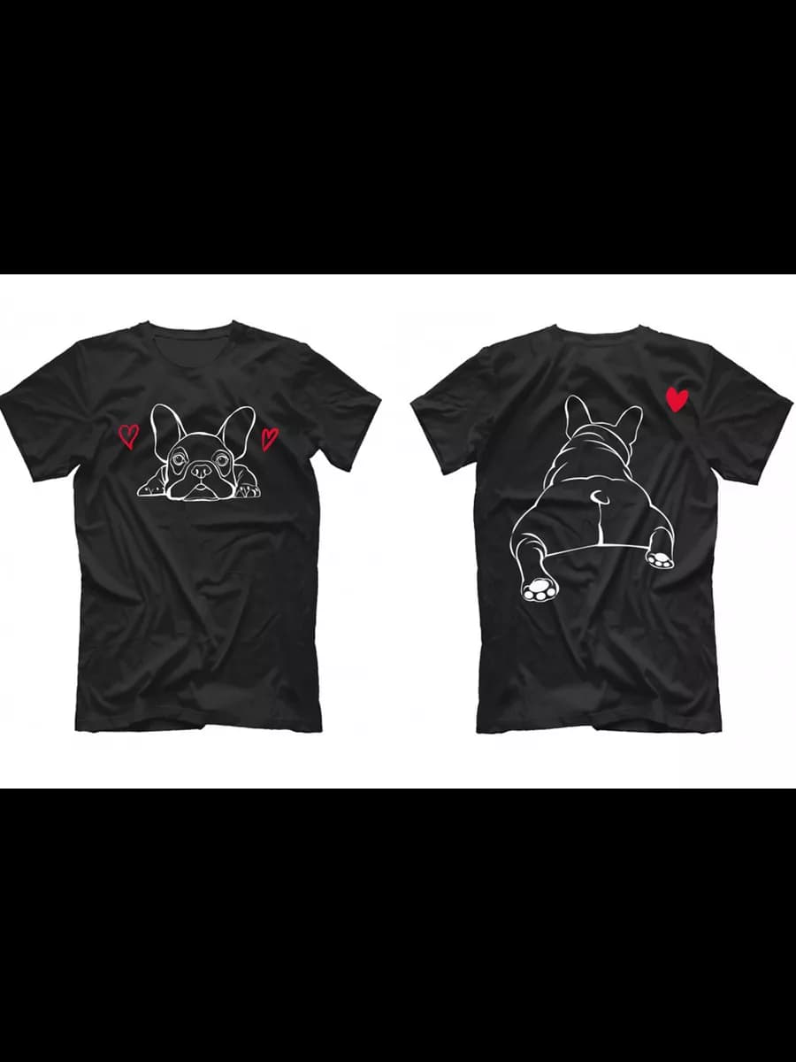Футболка "Французский бульдог - любовь"