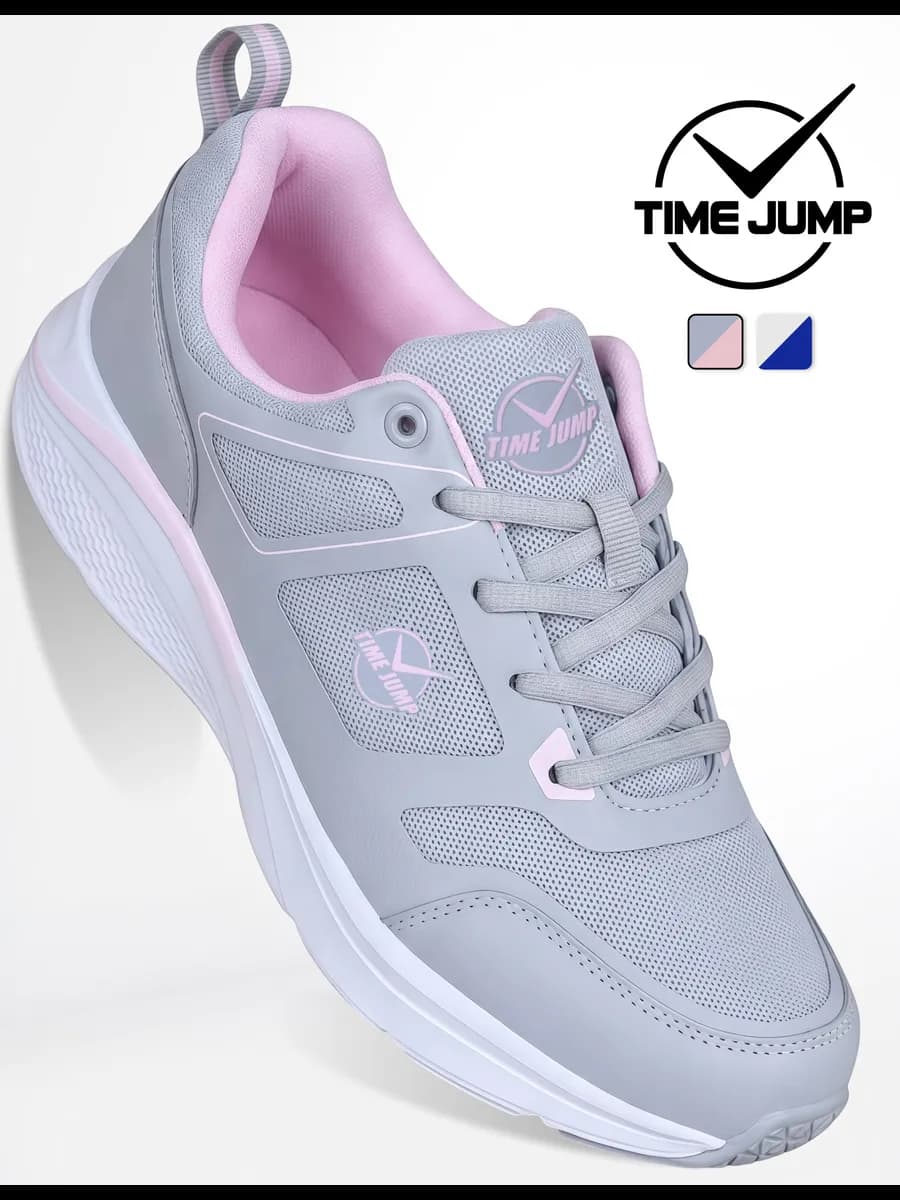 Кроссовки женские для бега и фитнеса серые дышащие