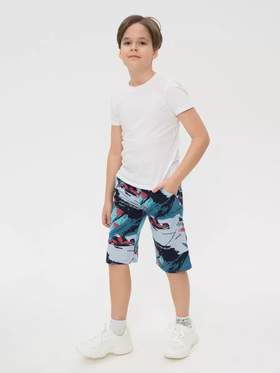 Бриджи летние на резинке с рисунком