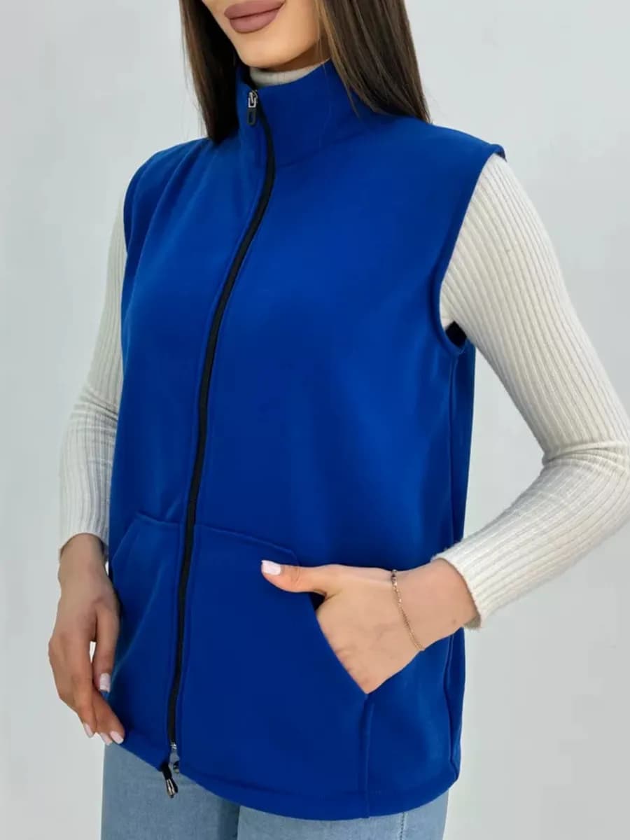 Жилетка женская флисовая утепленная больших размеров