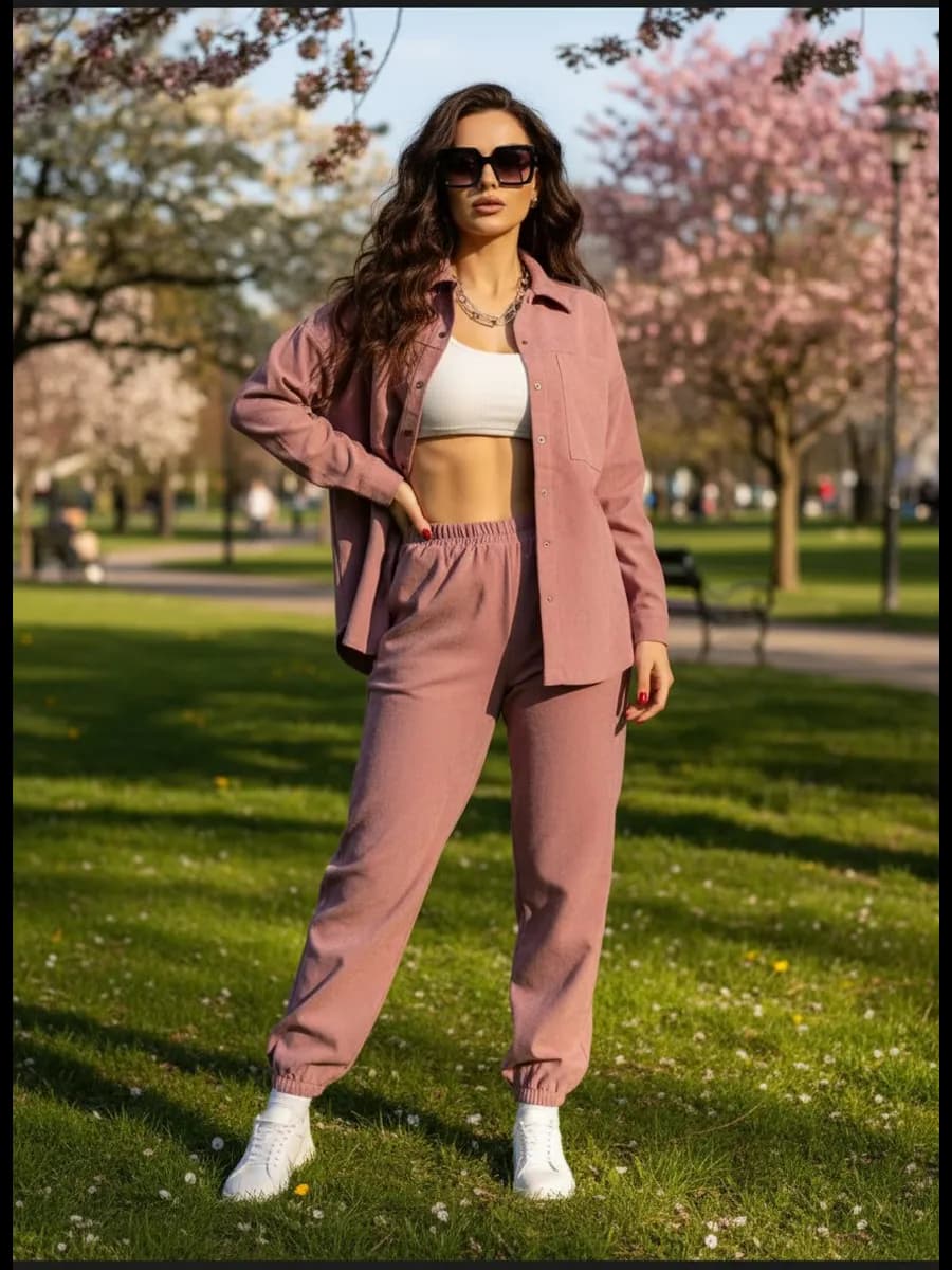 Спортивный костюм вельветовый оверсайз