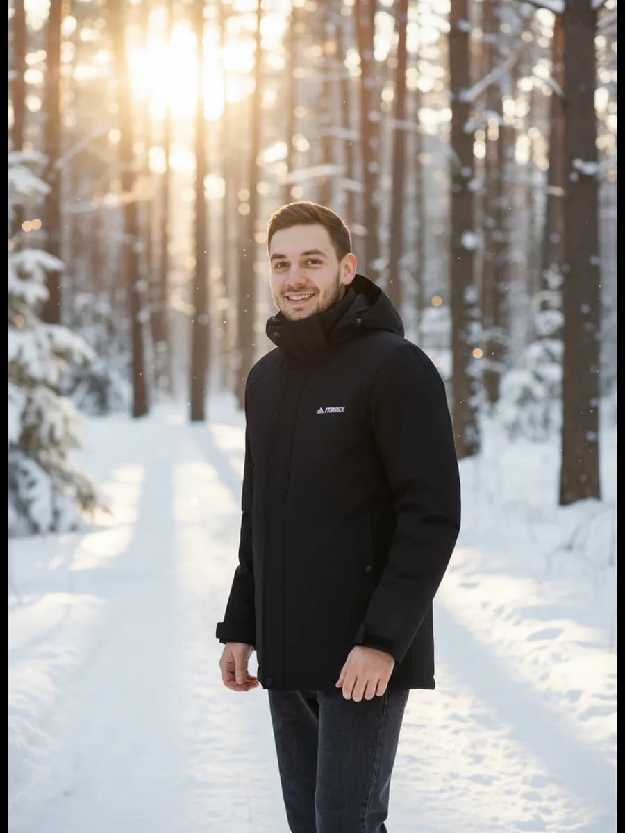 Куртка пуховик зимняя короткая