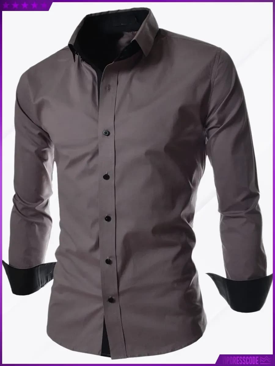 Рубашка классическая с длинным рукавом